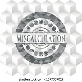 Miscalculation Realistic Grey Emblem Geometric Cube Stock Vector ...