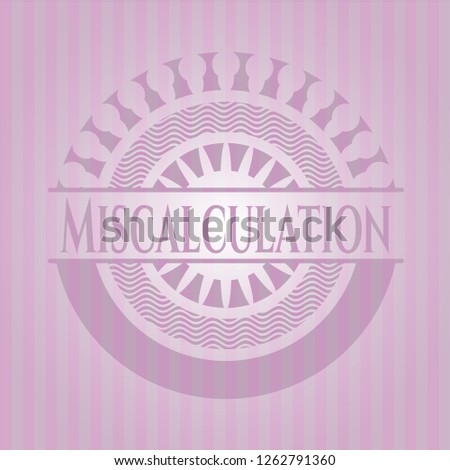 Miscalculation retro pink emblem