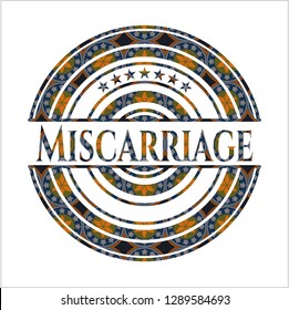 Miscarriage arabic style emblem. Arabesque decoration.