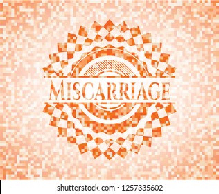 Miscarriage orange mosaic emblem
