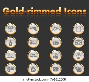 miscellanea shop gold-rimmed icons for your creative ideas