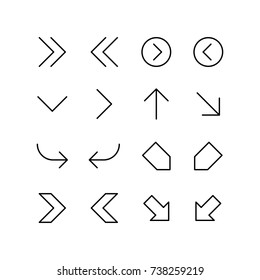 Miscellaneous arrows representing sign and symbols