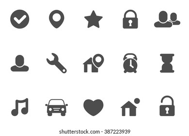 Miscellaneous black icons