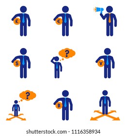 Miscellaneous business and executive icons set