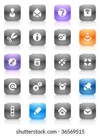 Miscellaneous buttons. Icons for websites and interface elements. Vector illustration.