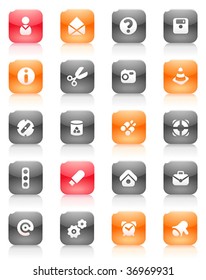 Miscellaneous buttons. Icons for websites and interface elements. Vector illustration.