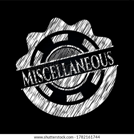 Miscellaneous with chalkboard texture. Vector Illustration. Detailed. 