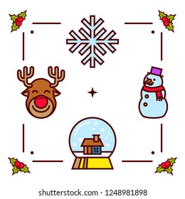 Miscellaneous Christmas icon set