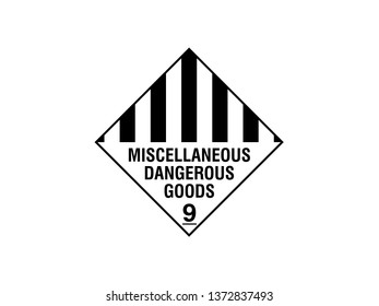 Miscellaneous Dangerous Goods 9 
Hazchem Symbol