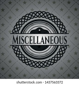 Miscellaneous dark badge. Vector Illustration. Detailed.