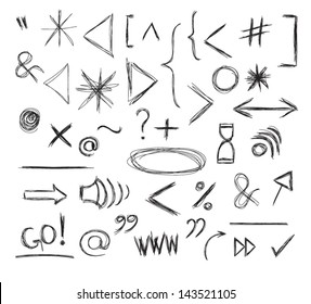 Brackets Flat Line Icons. Brace Vector Illustrations. Thin Signs