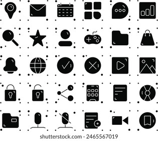 Miscellaneous fill set vector design illustration stock