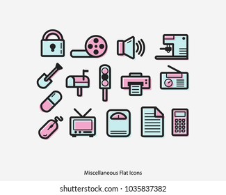 Miscellaneous Flat Icon Minimalism Stylish Retro Vector Object