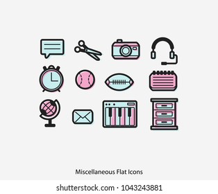 Miscellaneous Flat Line Icon Random Minimalism Stylish Retro Vector Object