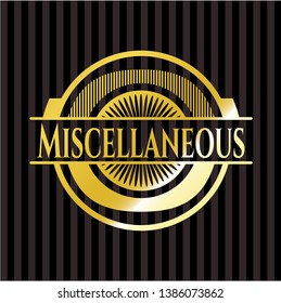Miscellaneous gold badge. Vector Illustration. Detailed.