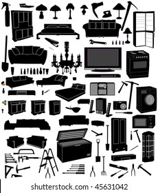  Miscellaneous household: furniture,tools,makeup...