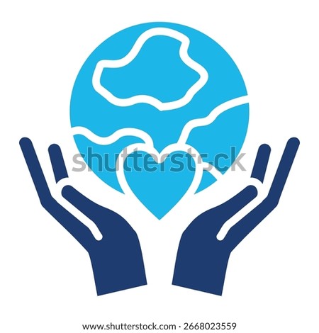 Miscellaneous Icon In Blue Monochrome Flat Design, Vector Illustration