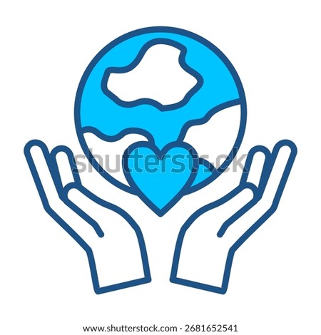 Miscellaneous Icon In Blue Monochrome Flat Design, Vector Illustration