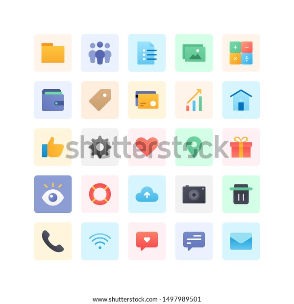 Miscellaneous Icon Collection Set Different Kind Stock Vector (Royalty ...