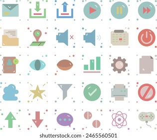 Miscellaneous icon set design illustration stock