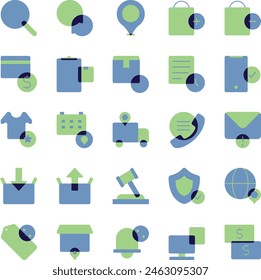 Miscellaneous icon set vector illustration stock