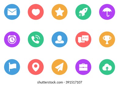 Miscellaneous icons  flat