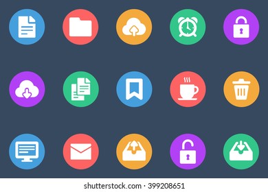 Miscellaneous icons flat