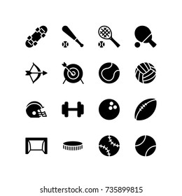 Miscellaneous icons of indoor and outdoor games