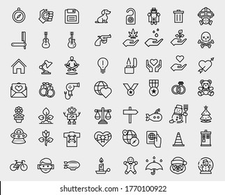 ilustración vectorial de iconos diversos
