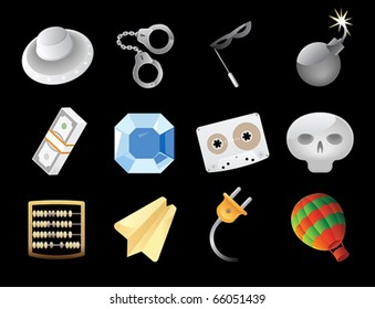 Miscellaneous icons. Vector illustration.