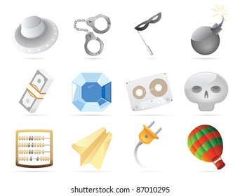 Miscellaneous icons. Vector illustration.