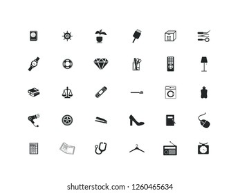 Miscellaneous items vector icon set.
Editable
