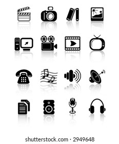 Miscellaneous multimedia icons