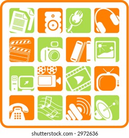 Miscellaneous multimedia icons