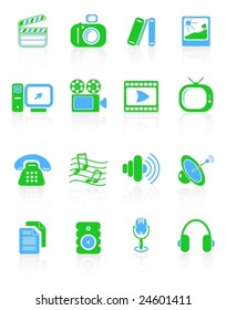 Miscellaneous multimedia vector icons