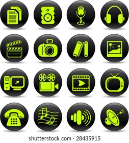 Miscellaneous multimedia vector icons