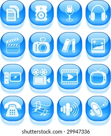 Miscellaneous multimedia vector icons