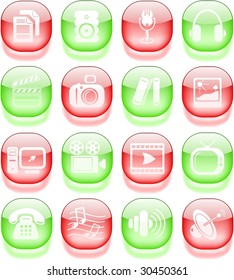 Miscellaneous multimedia vector icons