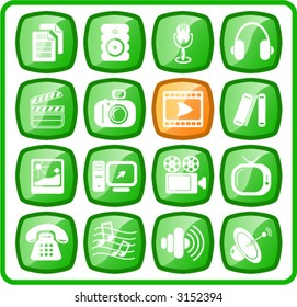 Miscellaneous multimedia vector icons