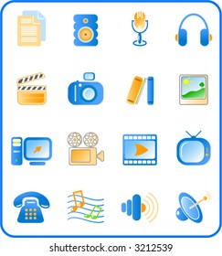 Miscellaneous multimedia vector icons