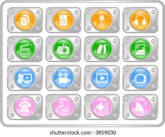 Miscellaneous multimedia vector icons
