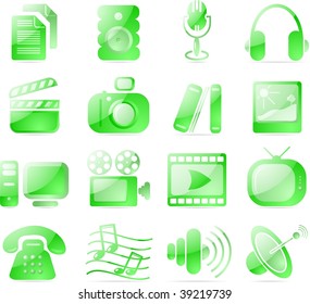 Miscellaneous multimedia vector icons
