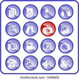 Miscellaneous multimedia vector icons
