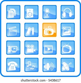 Miscellaneous multimedia vector icons