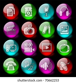 Miscellaneous multimedia vector icons - EPS10