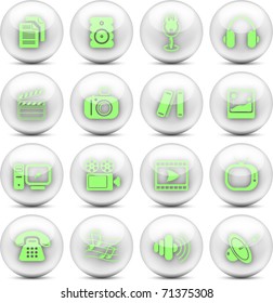 Miscellaneous multimedia vector icons - EPS10