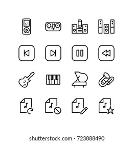 Miscellaneous music icon set
