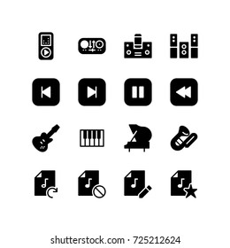 Miscellaneous music icon set