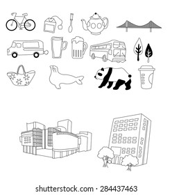 Miscellaneous objects  Line Drawings