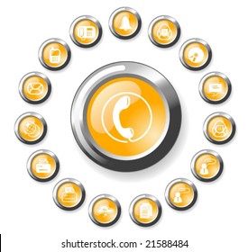 Miscellaneous office and communication vector icons
